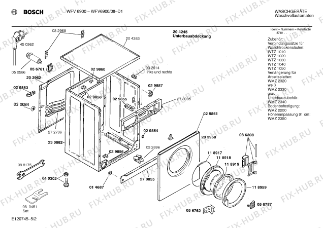 Схема №3 WFV6900 с изображением Панель управления для стиралки Bosch 00278135