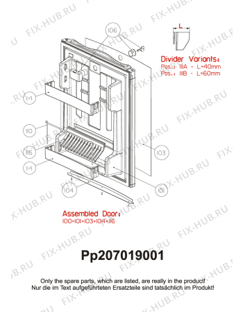 Взрыв-схема холодильника Electrolux RH141 - Схема узла C10 Door