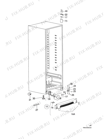 Взрыв-схема холодильника Electrolux ERA37520W - Схема узла C10 Cabinet