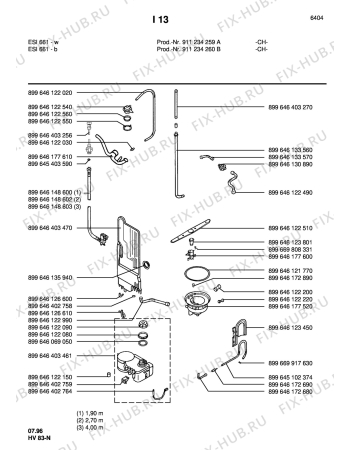 Взрыв-схема посудомоечной машины Electrolux ESI661   WEISS  CH - Схема узла Section4