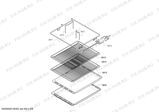 Схема №5 HBA73A550F с изображением Панель управления для плиты (духовки) Bosch 00674617