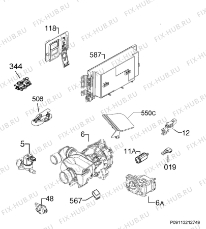 Взрыв-схема посудомоечной машины Frigidaire Profess. FPID2497RF6A - Схема узла Electrical equipment 268