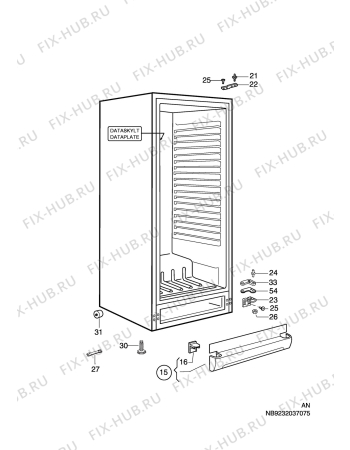 Взрыв-схема холодильника John Lewis JLLFW1805 - Схема узла C10 Cabinet