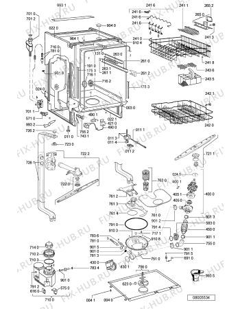 Схема №1 GSIS 6321/1 WS с изображением Панель для посудомоечной машины Whirlpool 481245372786