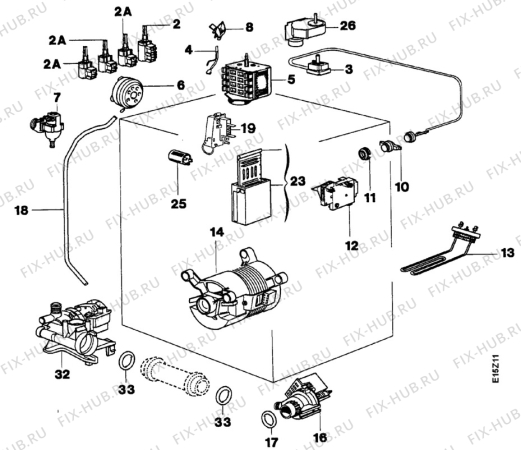 Взрыв-схема стиральной машины Zanussi WTJ1074H - Схема узла Electrical equipment