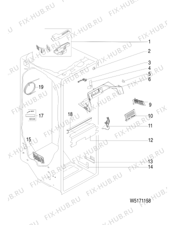 Схема №5 MSZ900NDFUK (F076246) с изображением Запчасть для холодильника Indesit C00287892