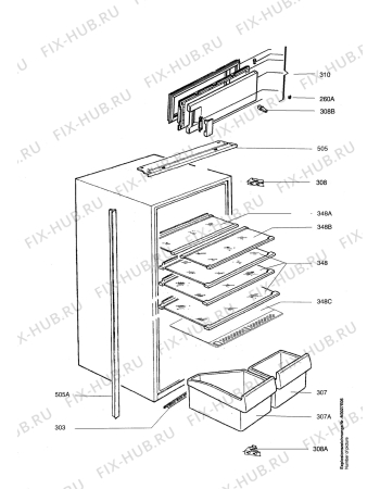 Взрыв-схема холодильника Kuppersbusch IKE188-4 - Схема узла Housing 001