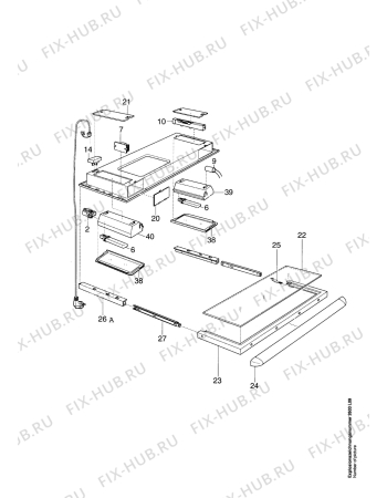 Взрыв-схема вытяжки Aeg 790D-MU - Схема узла Housing 001