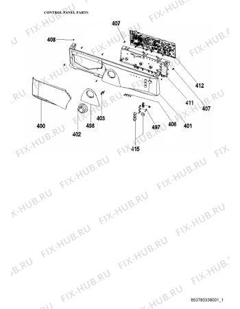 Схема №2 AWG 5101/M с изображением Электропроводка для стиральной машины Whirlpool 482000009810