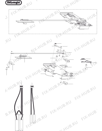 Схема №2 DEP909P с изображением Винтик для плиты (духовки) DELONGHI 214082