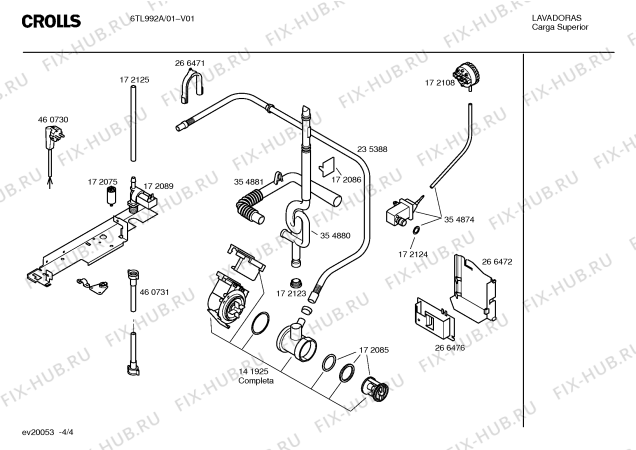 Схема №2 6TL992A TL992 с изображением Таблица программ для стиралки Bosch 00523374