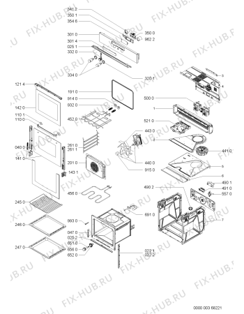 Схема №1 AKZ 431/IX/03 с изображением Панель для плиты (духовки) Whirlpool 481245240196