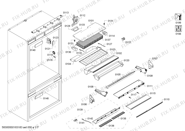 Схема №2 CIB36MIER1 KF 1901 SF с изображением Плата для холодильника Bosch 00711055