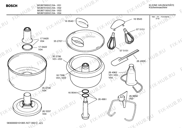 Схема №2 MUM6612EU с изображением Пружина для кухонного комбайна Bosch 00025985