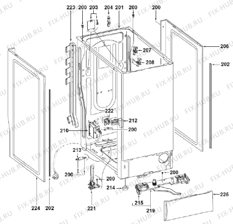 Взрыв-схема стиральной машины Gorenje WT52113 (172966, MAEN01052112121) - Схема узла 02