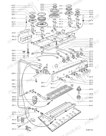 Схема №1 ACM 307IX с изображением Труба для электропечи Whirlpool 481253048256