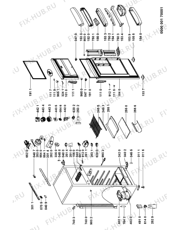 Схема №1 ART 952/H/PB с изображением Затычка для холодильной камеры Whirlpool 481246228437