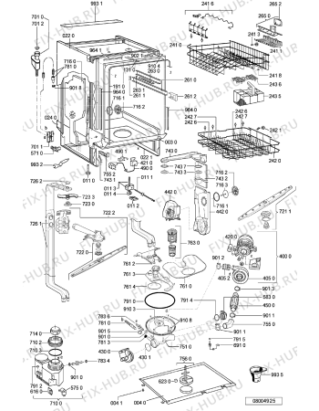 Схема №1 GSU 5531 SW с изображением Блок управления для электропосудомоечной машины Whirlpool 481221838418