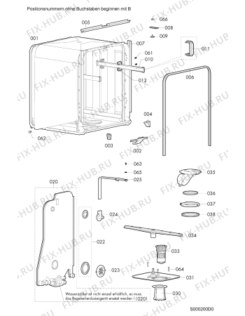 Схема №3 GS 6511 SW с изображением Винт для электропосудомоечной машины Whirlpool 481250218732