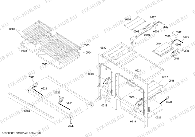 Схема №2 PRG486GLUS с изображением Панель для плиты (духовки) Bosch 00143193