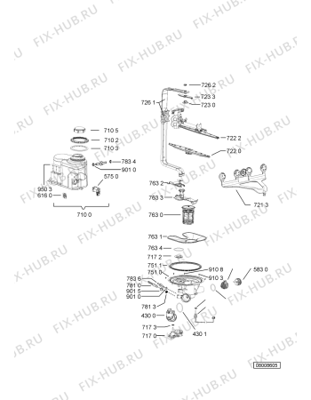 Схема №5 ADG 5625 FD с изображением Модуль (плата) управления для посудомоечной машины Whirlpool 481072902231