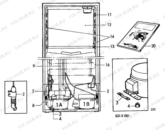 Взрыв-схема холодильника Privileg P3837 - Схема узла C10 Cold, users manual