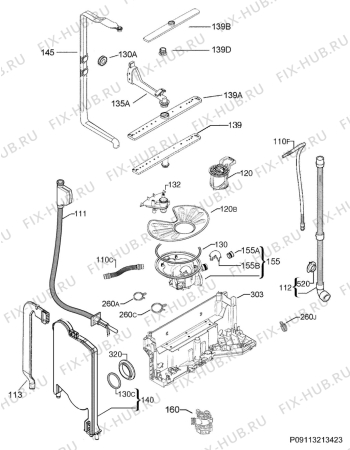 Взрыв-схема посудомоечной машины Atag VA63211OT/A02 - Схема узла Hydraulic System 272