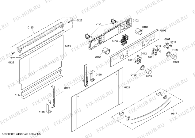 Схема №2 3HV468X с изображением Дисплейный модуль для плиты (духовки) Bosch 00664925