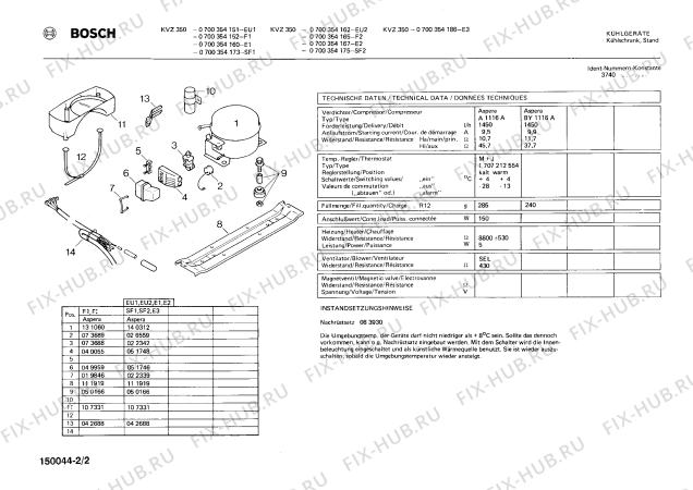 Взрыв-схема холодильника Bosch 0700354186 KVZ350 - Схема узла 02