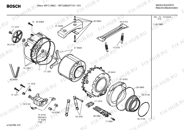 Схема №2 WFO2862FF Maxx WFO2862 с изображением Инструкция по установке и эксплуатации для стиралки Bosch 00591522