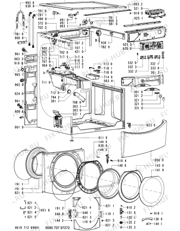 Схема №2 707 MT/CM с изображением Запчасть для стиралки Whirlpool 481221479258