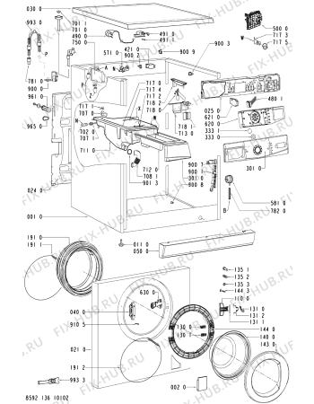 Схема №1 AWO 10361 с изображением Декоративная панель для стиралки Whirlpool 481245216837