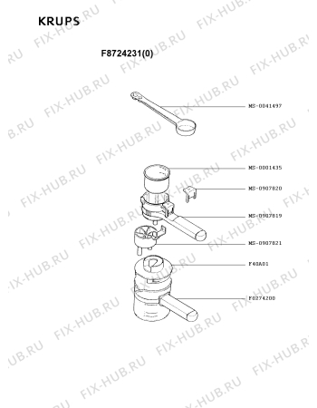 Схема №2 F8724210(0) с изображением Нагревательный элемент для электрокофеварки Krups MS-0925260