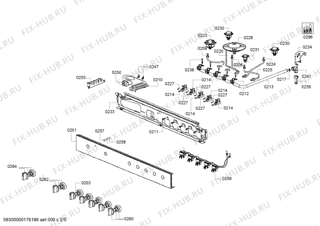 Схема №4 HSB734355Z с изображением Ручка управления духовкой для электропечи Bosch 00629685