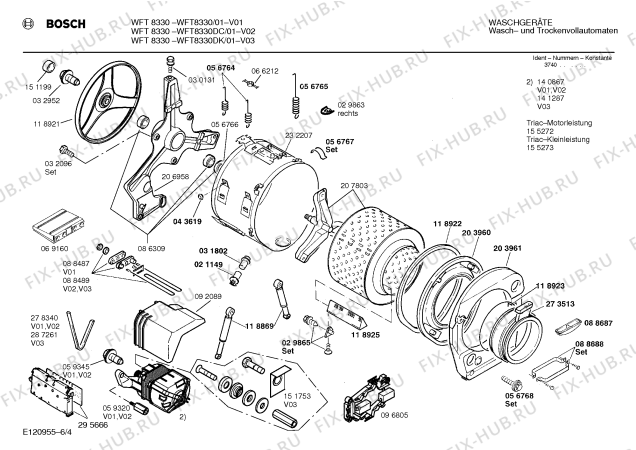 Взрыв-схема стиральной машины Bosch WFT8330DK WFT8330 - Схема узла 04