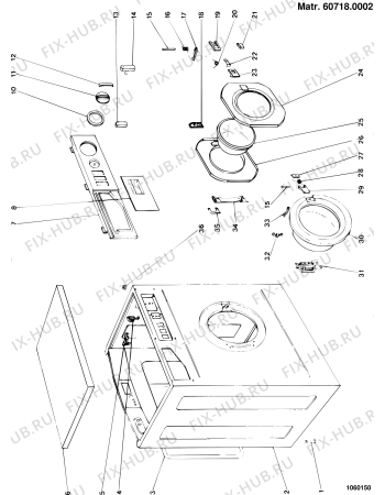 Схема №1 WL875TENL (F005092) с изображением Электропроводка для стиральной машины Indesit C00037800