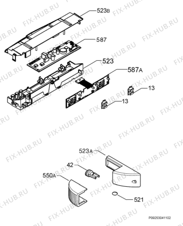 Взрыв-схема холодильника Electrolux ERA36833X - Схема узла Diffusor