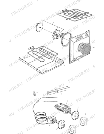 Взрыв-схема плиты (духовки) Delonghi Australia DMFPS - Схема узла 4