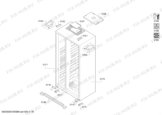 Схема №2 KA7902I30, Side by side с изображением Модуль для холодильника Bosch 12004945