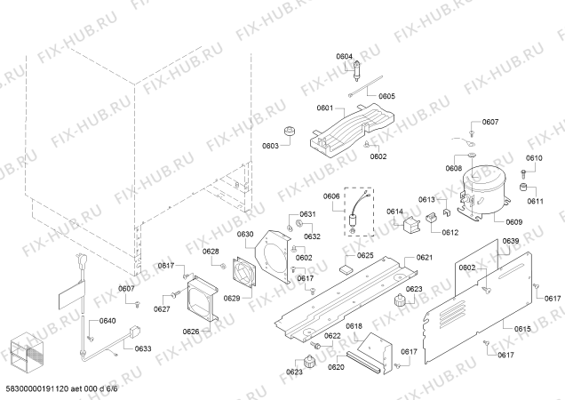 Схема №3 T24UR810DS с изображением Задняя часть корпуса для плиты (духовки) Bosch 00683007