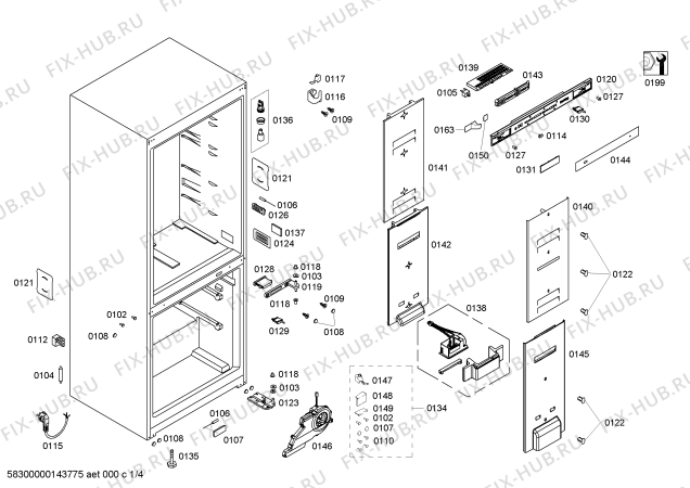 Схема №2 PKNB46AW20 с изображением Вкладыш в панель для холодильника Bosch 00677406