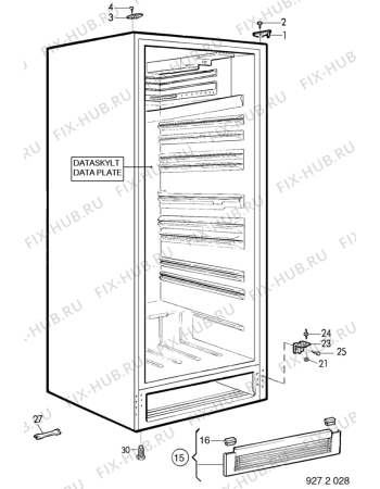 Взрыв-схема холодильника Electrolux RP1448SLE - Схема узла C10 Cabinet