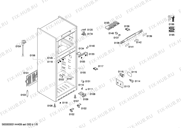 Схема №2 KD49NA73SA с изображением Дверь морозильной камеры для холодильника Siemens 00686597