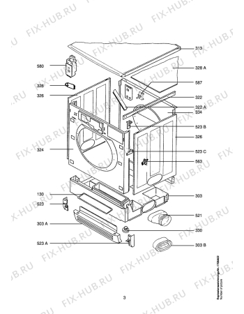 Схема №1 LTH37320 с изображением Нагревательный элемент для стиральной машины Aeg 1125383008