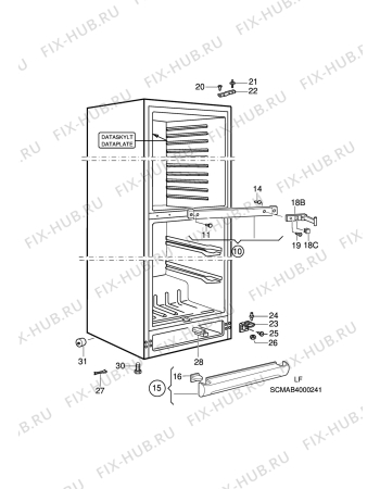 Взрыв-схема холодильника Atlas KF490 - Схема узла C10 Cabinet
