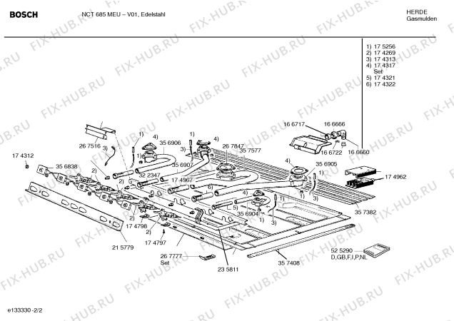 Схема №2 NCT685MEU с изображением Уплотнитель для духового шкафа Bosch 00267847