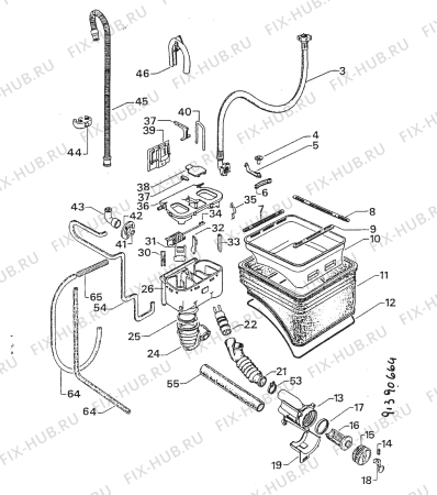 Взрыв-схема стиральной машины Castor C9739 - Схема узла Section 4