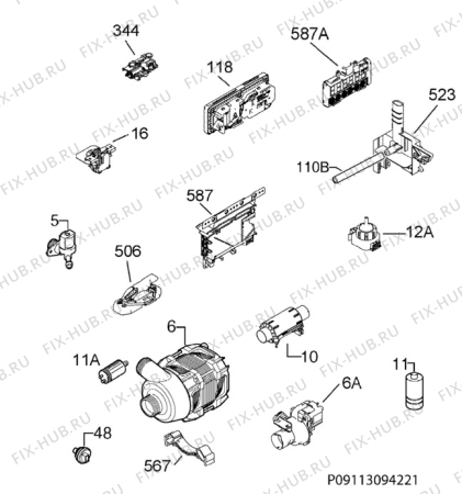 Взрыв-схема посудомоечной машины Rex Electrolux ESI46501XR - Схема узла Electrical equipment 268