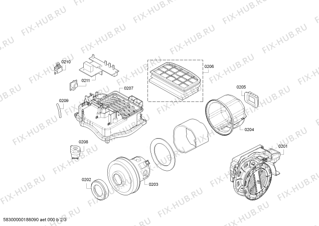 Схема №2 PSP322HT Odisso с изображением Крышка для электропылесоса Bosch 12009240