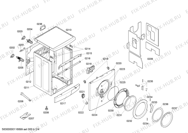Схема №1 WAE28180FG с изображением Панель управления для стиральной машины Bosch 00449380